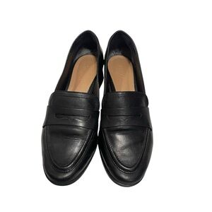Arezzo Made‎ in Brazil Preppy Y2K Leather Black Loafers Woman’s Size 6.5